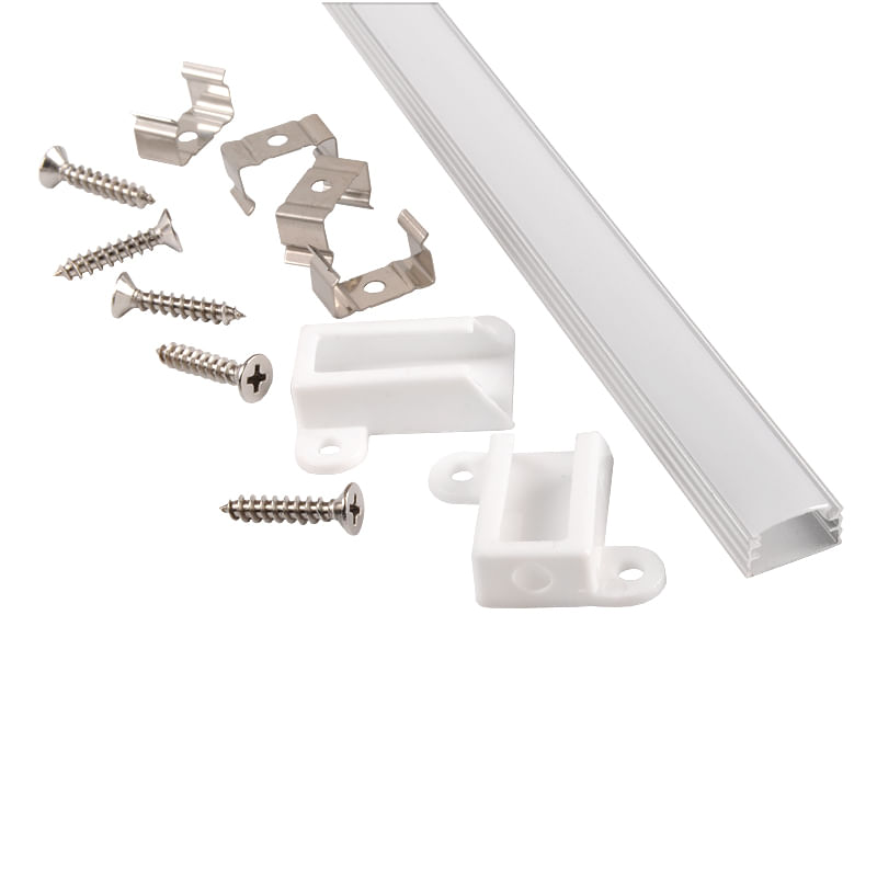 Профиль GAL-GLS-2000-7-14 (2м профиль+2м рассеиватель+2 заглушки+2 клипсы+6 шурупов) General 523500