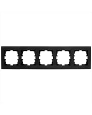 Рамка пятиместная горизонтальная LEZARD Vesna черный бархат Lezard 742-4200-150