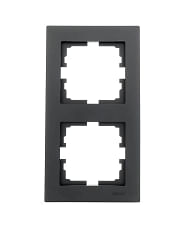 Рамка двухместная вертикальная LEZARD Vesna черный бархат Lezard 742-4200-152