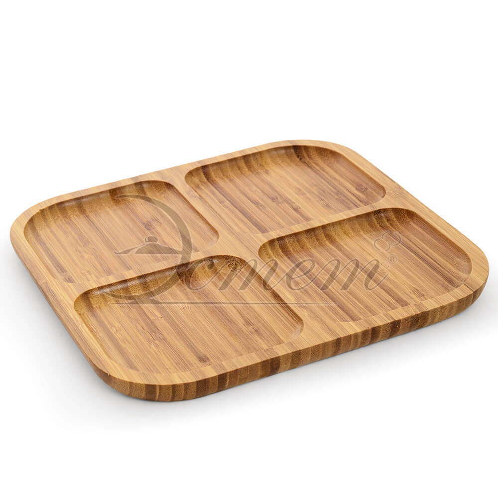 Менажница 4 секции ЭТ-73371 бамбук Эстет