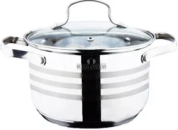 Кастрюля со стеклянной крышкой BC-2015 22см 5,1л Bella Cucina