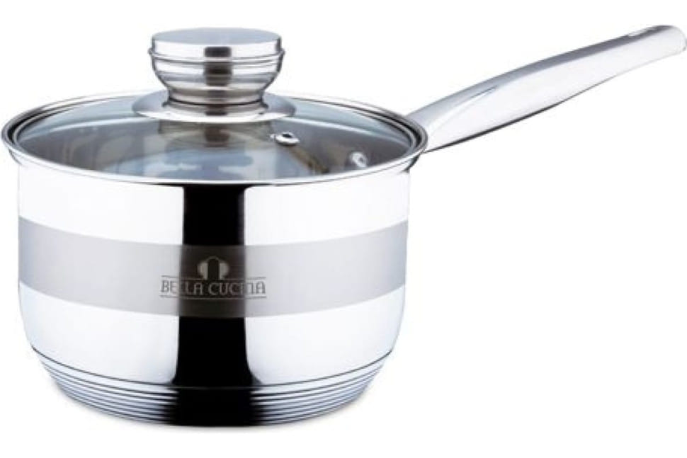 Ковш со стеклянной крышкой BC-2116 12см 0,8л Bella Cucina