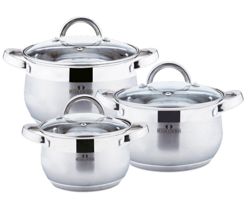 Набор посуды 6пр BC-2055 2,1/2,9/3,9л Bella Cucina