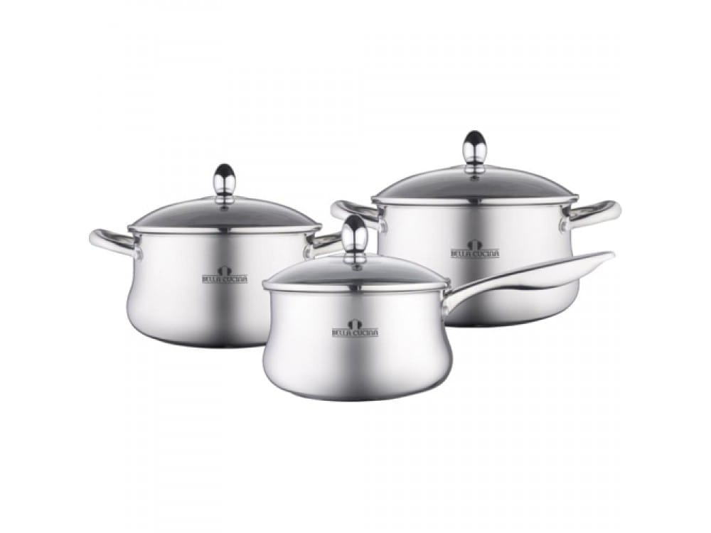 Набор посуды 6пр BC-2141 ковш 1,9/2,7/3,6л Bella Cucina