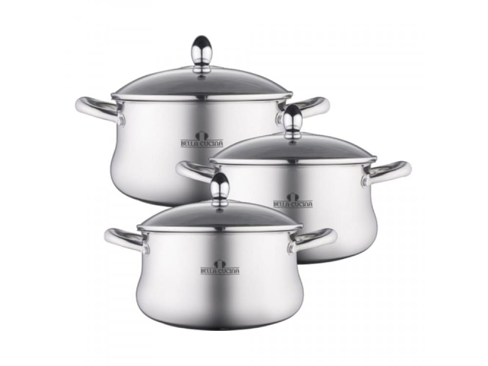 Набор посуды 6пр BC-2143 3,6/4,4/5,6л Bella Cucina