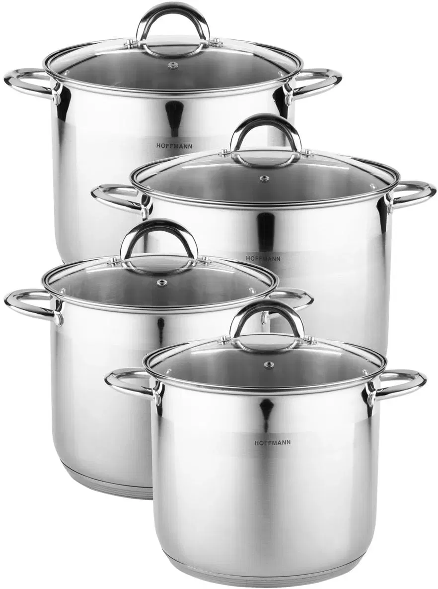 Набор кастрюль 8пр 7,5/9,5/12/14,2л HOFFMANN HM-6688