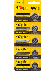 Элемент питания CR NBT-CR1616-BP5 (цена за 5 шт.) Navigator 94779