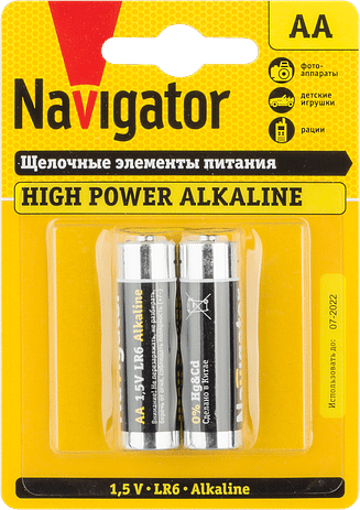 Элемент питания АА NBT-NE-LR6-BP2 (цена за уп.2 шт.) ALKALINE Navigator 94752