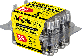 Элемент питания ААА NBT-NE-LR03-BOX24 (цена за уп.24 шт.) ALKALINE Navigator 94787