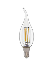 Лампа LED E14 4Вт свеча на ветру 4500К прозрачный филамент GLDEN-CWS-B General 660235