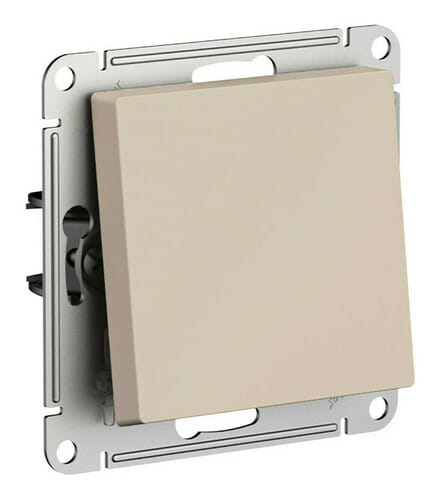 Выключатель AtlasDesign 1-клавишный, 10А, механизм Песочный Schneider Electric ATN001211