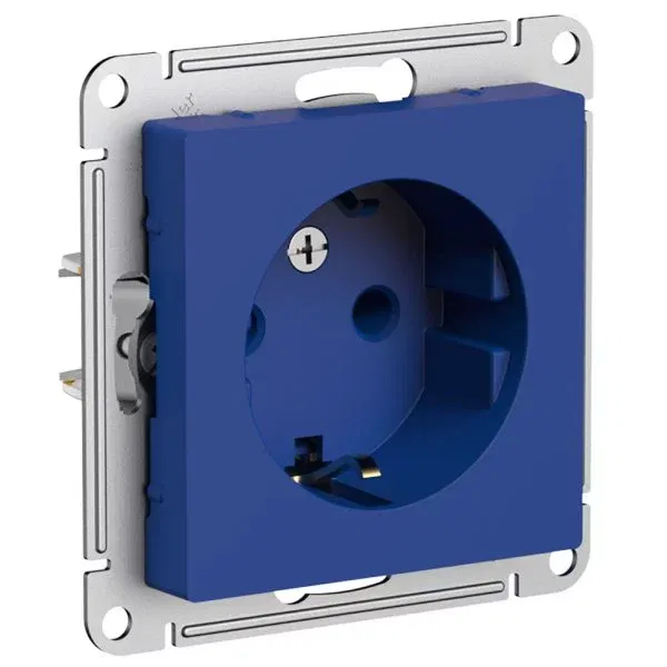 Розетка AtlasDesign с заземлением, 16А, механизм Аквамарин Schneider Electric ATN001143