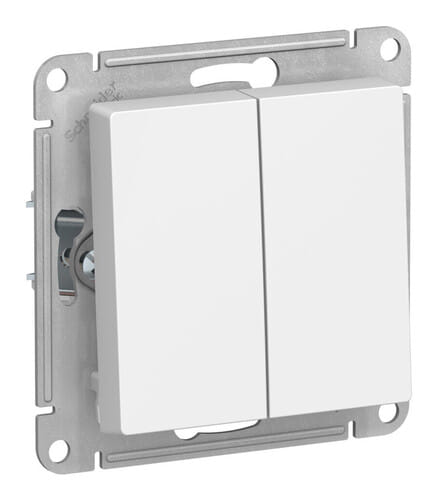 Выключатель AtlasDesign 2-клавишный, 10А, механизм Лотос Schneider Electric ATN001351