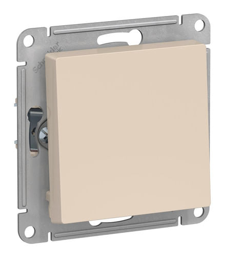 Выключатель AtlasDesign с самовозвратом 1-клавишный, 10А, механизм Бежевый Schneider Electric ATN000215