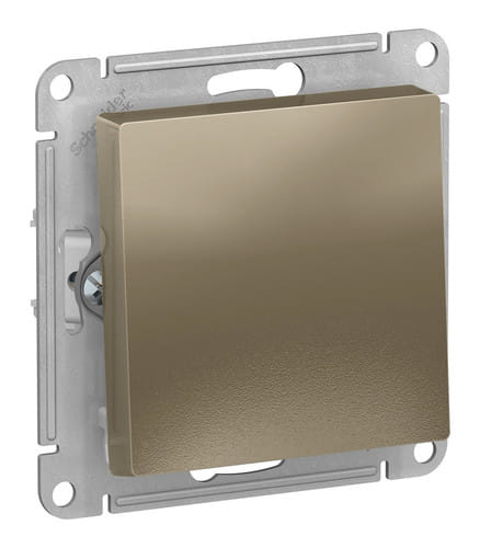 Выключатель AtlasDesign с самовозвратом 1-клавишный, 10А, механизм Шампань Schneider Electric ATN000515