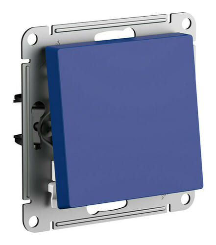 Выключатель AtlasDesign с самовозвратом 1-клавишный, 10А, механизм Аквамарин Schneider Electric ATN001115