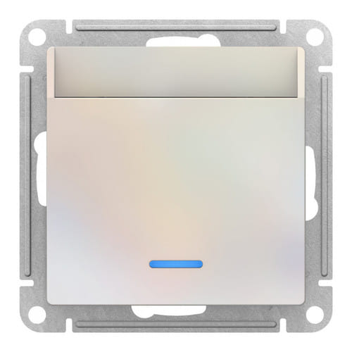 Выключатель AtlasDesign карточный без задержки времени, 10А, механизм Жемчуг Schneider Electric ATN000467