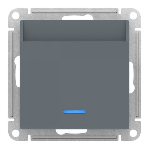 Выключатель AtlasDesign карточный без задержки времени, 10А, механизм Грифель Schneider Electric ATN000767