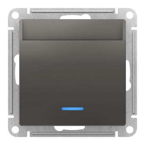 Выключатель AtlasDesign карточный без задержки времени, 10А, механизм Сталь Schneider Electric ATN000967