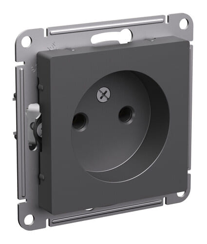 Розетка AtlasDesign без заземления, без шторок, 16А, механизм Базальт Schneider Electric ATN001441