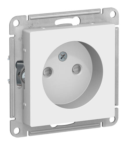 Розетка AtlasDesign без заземления, со шторками, 16А, механизм Лотос Schneider Electric ATN001349