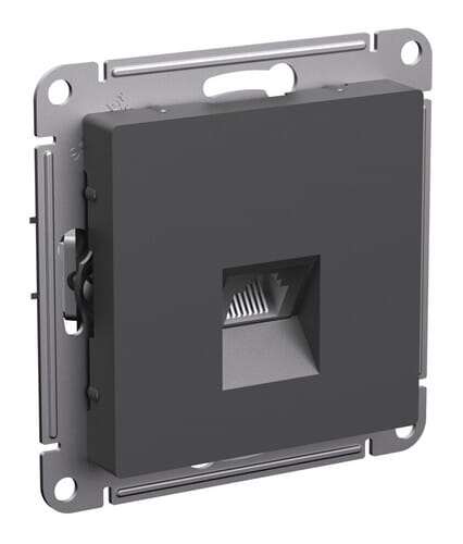 Розетка AtlasDesign компьютерная RJ45, кат. 6A, экран. (металлический разьем) механизм Базальт Schneider Electric ATN001486