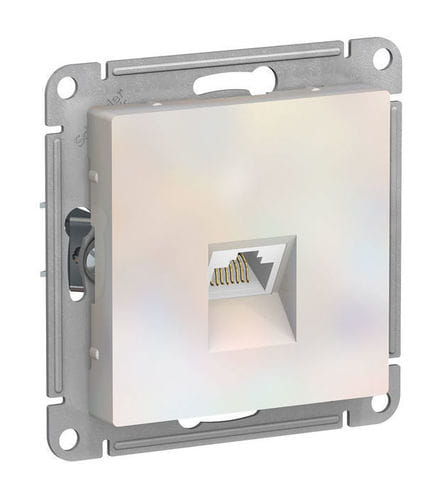 Розетка AtlasDesign компьютерная RJ45, кат. 6A, экран. (металлический разьем) механизм Жемчуг Schneider Electric ATN000486
