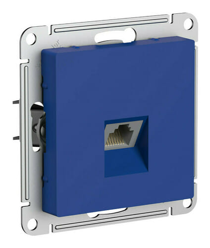 Розетка AtlasDesign компьютерная RJ45, механизм Карбон Schneider Electric ATN001183