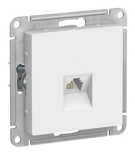 Розетка AtlasDesign телефонная RJ11, механизм Лотос Schneider Electric ATN001381