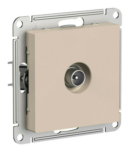Розетка AtlasDesign TV антенна коннектор, механизм Песочный Schneider Electric ATN001293