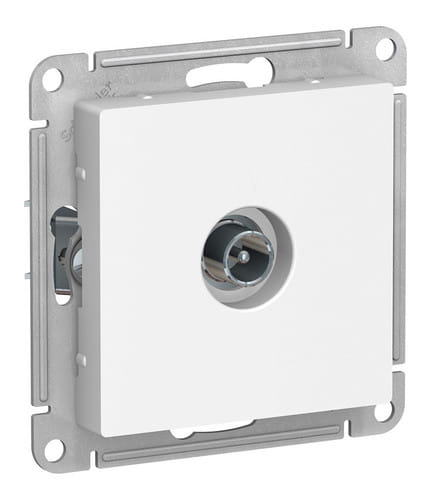 Розетка AtlasDesign TV проходная 4dB, механизм Белый Schneider Electric ATN000192