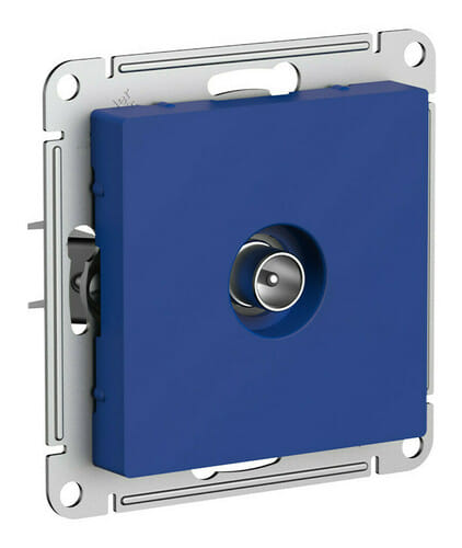 Розетка AtlasDesign TV проходная 4dB, механизм Аквамарин Schneider Electric ATN001192