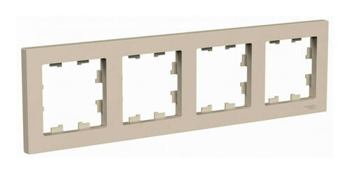 Рамка AtlasDesign 4-постовая Песочный Schneider Electric ATN001204