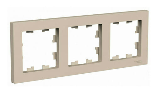 Рамка AtlasDesign 3-постовая Песочный Schneider Electric ATN001203