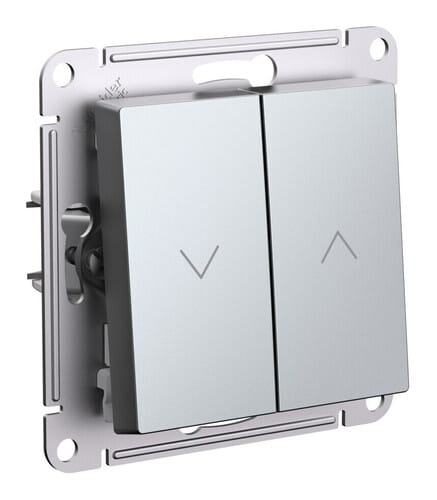 Выключатель для жалюзи 2-клавишный AtlasDesign Алюминий Schneider Electric ATN000319