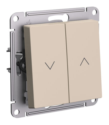 Выключатель для жалюзи 2-клавишный AtlasDesign Песочный Schneider Electric ATN001219