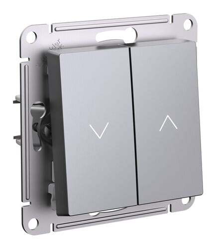 Выключатель для жалюзи 2-клавишный AtlasDesign Сталь Schneider Electric ATN000919