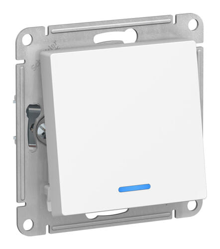 Переключатель AtlasDesign с подсветкой 1-клавишный, 10А, механизм Лотос Schneider Electric ATN001363