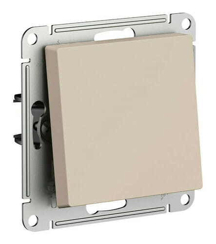Переключатель AtlasDesign 1-клавишный, 10А, механизм Песочный Schneider Electric ATN001261