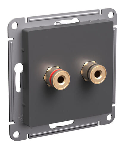 Аудиорозетка AtlasDesign 2-местная механизм Базальт Schneider Electric ATN001487