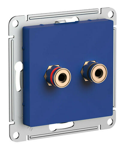 Аудиорозетка AtlasDesign 2-местная механизм Аквамарин Schneider Electric ATN001187