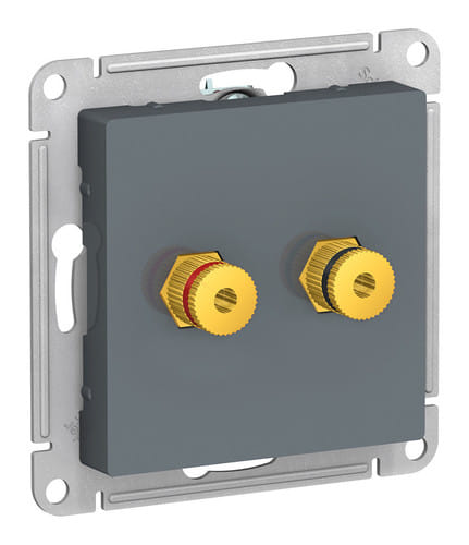 Аудиорозетка AtlasDesign 2-местная механизм Грифель Schneider Electric ATN000787