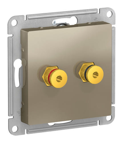 Аудиорозетка AtlasDesign 2-местная механизм Шампань Schneider Electric ATN000587