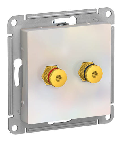 Аудиорозетка AtlasDesign 2-местная механизм Жемчуг Schneider Electric ATN000487