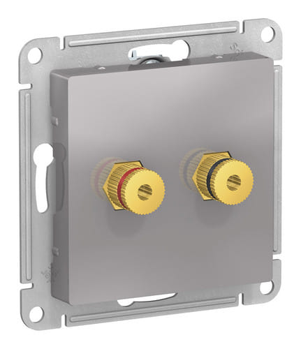 Аудиорозетка AtlasDesign 2-местная механизм Алюминий Schneider Electric ATN000387