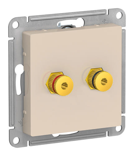 Аудиорозетка AtlasDesign 2-местная механизм Бежевый Schneider Electric ATN000287