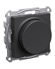Светорегулятор AtlasDesign диммер поворотно-нажимной, LED, RC, 400 Вт, механизм Базальт Schneider Electric ATN001423