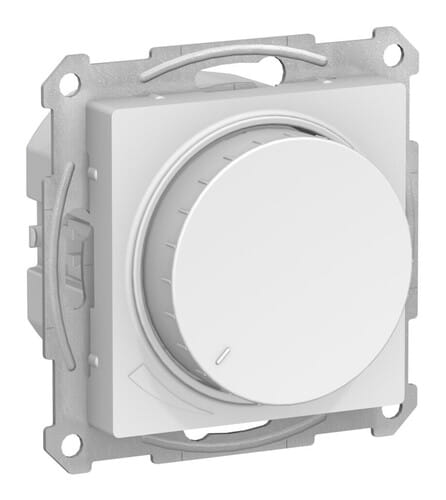 Светорегулятор AtlasDesign диммер поворотно-нажимной, LED, RC, 400 Вт, механизм Лотос Schneider Electric ATN001323