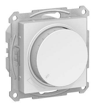 Светорегулятор AtlasDesign диммер поворотно-нажимной, LED, RC, 400 Вт, механизм Лотос Schneider Electric ATN001323