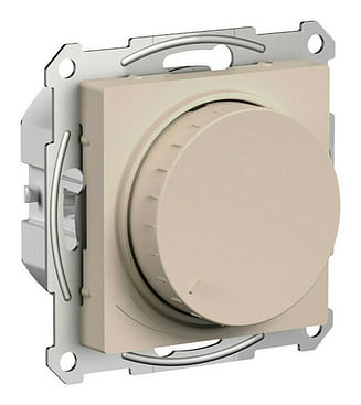 Светорегулятор AtlasDesign диммер поворотно-нажимной, LED, RC, 400 Вт, механизм Песочный Schneider Electric ATN001223